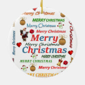 Ornament kerstcirkel, vrolijk kerstfeest (Achterkant)