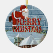 Ornament kerstcirkel, vrolijk kerstfeest (Voorkant)