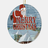 Ornament kerstcirkel, vrolijk kerstfeest (Links)