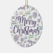 Ornament kerstcirkel, vrolijk kerstfeest (Rechts)