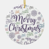 Ornament kerstcirkel, vrolijk kerstfeest (Voorkant)