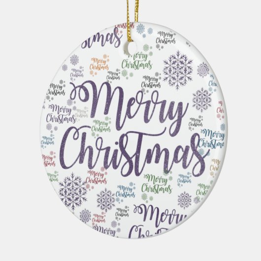 Ornament kerstcirkel, vrolijk kerstfeest (Links)
