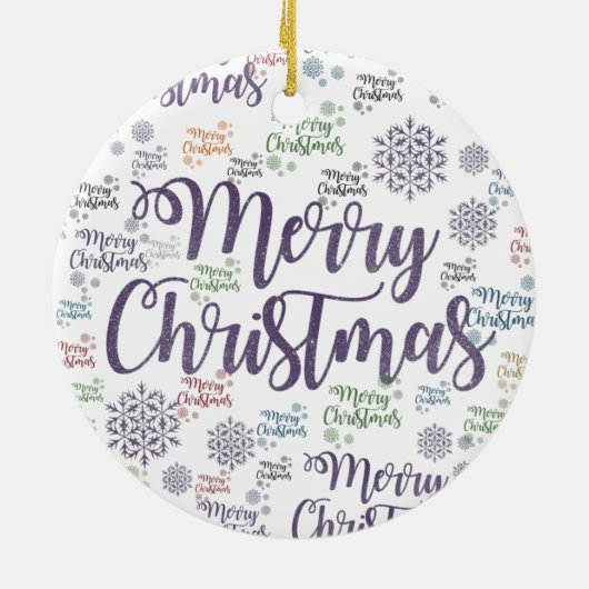 Ornament kerstcirkel, vrolijk kerstfeest (Achterkant)