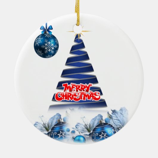 Ornament kerstcirkel, vrolijk kerstfeest (Achterkant)