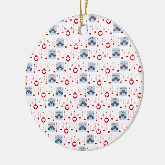 Ornament kerstcirkel, vrolijk kerstfeest (Links)