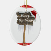 Ornament kerstcirkel, vrolijk kerstfeest (Rechts)