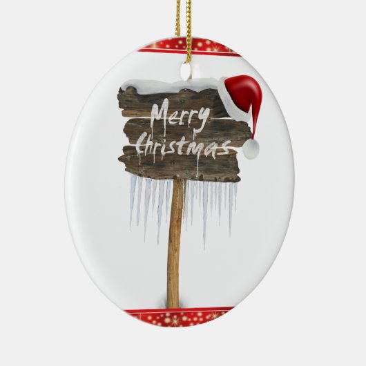 Ornament kerstcirkel, vrolijk kerstfeest (Rechts)