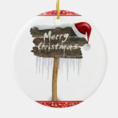 Ornament kerstcirkel, vrolijk kerstfeest (Achterkant)