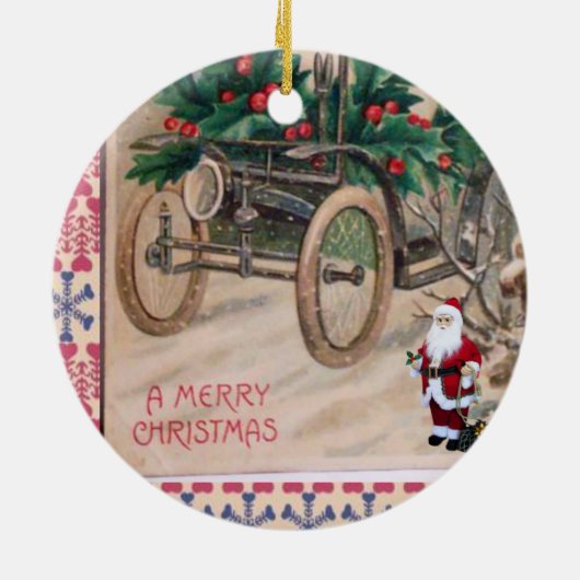 Ornament kerstcirkel, vrolijk kerstfeest (Achterkant)