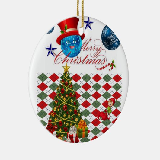 Ornament kerstcirkel, vrolijk kerstfeest (Rechts)