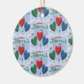 Ornament kerstcirkel, vrolijk kerstfeest (Links)