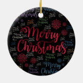 Ornament kerstcirkel, vrolijk kerstfeest (Achterkant)