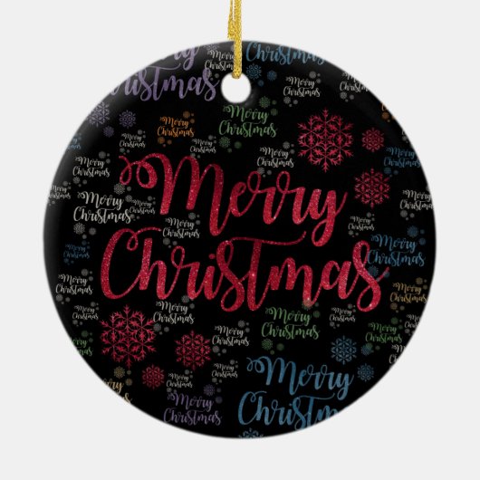 Ornament kerstcirkel, vrolijk kerstfeest (Achterkant)