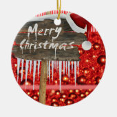 Ornament kerstcirkel, vrolijk kerstfeest (Voorkant)