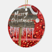 Ornament kerstcirkel, vrolijk kerstfeest (Links)