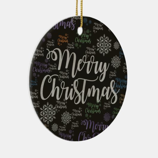 Ornament kerstcirkel, vrolijk kerstfeest (Rechts)