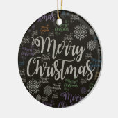 Ornament kerstcirkel, vrolijk kerstfeest (Links)