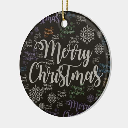 Ornament kerstcirkel, vrolijk kerstfeest (Links)