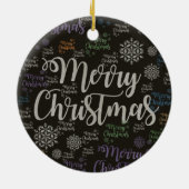 Ornament kerstcirkel, vrolijk kerstfeest (Achterkant)