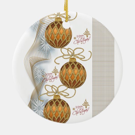 Ornament kerstcirkel, vrolijk kerstfeest (Achterkant)