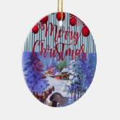 Ornament kerstcirkel, vrolijk kerstfeest (Rechts)