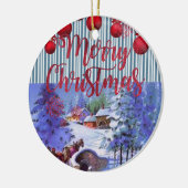 Ornament kerstcirkel, vrolijk kerstfeest (Links)