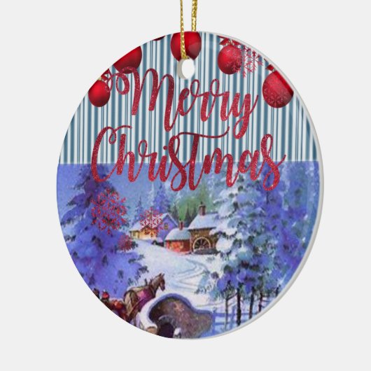 Ornament kerstcirkel, vrolijk kerstfeest (Links)