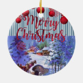 Ornament kerstcirkel, vrolijk kerstfeest (Achterkant)