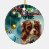 Ornament kerstcirkel, vrolijk kerstfeest (Voorkant)