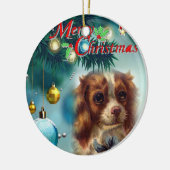 Ornament kerstcirkel, vrolijk kerstfeest (Links)