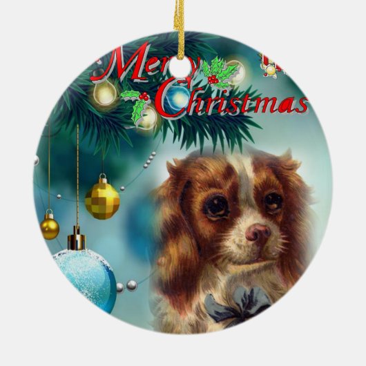 Ornament kerstcirkel, vrolijk kerstfeest (Achterkant)