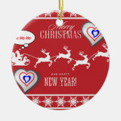 Ornament kerstcirkel, vrolijk kerstfeest (Voorkant)