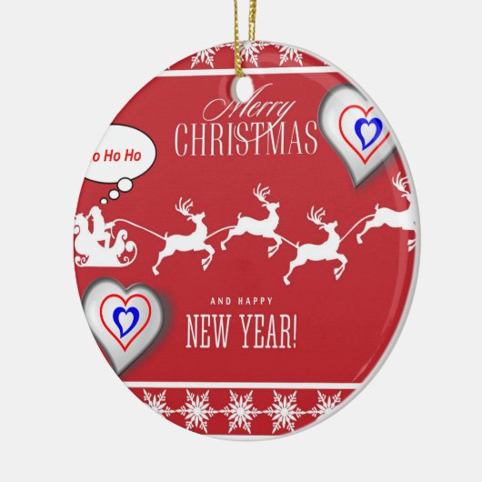 Ornament kerstcirkel, vrolijk kerstfeest (Links)