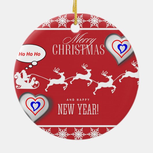 Ornament kerstcirkel, vrolijk kerstfeest (Achterkant)