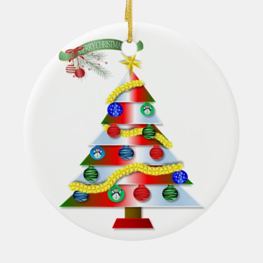 Ornament kerstcirkel, vrolijk kerstfeest (Achterkant)