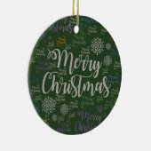 Ornament kerstcirkel, vrolijk kerstfeest (Rechts)