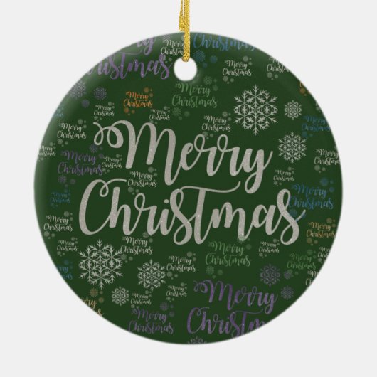 Ornament kerstcirkel, vrolijk kerstfeest (Achterkant)