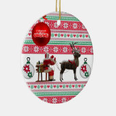 Ornament kerstcirkel, vrolijk kerstfeest (Rechts)