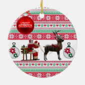 Ornament kerstcirkel, vrolijk kerstfeest (Achterkant)