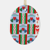 Ornament kerstcirkel, vrolijk kerstfeest (Rechts)