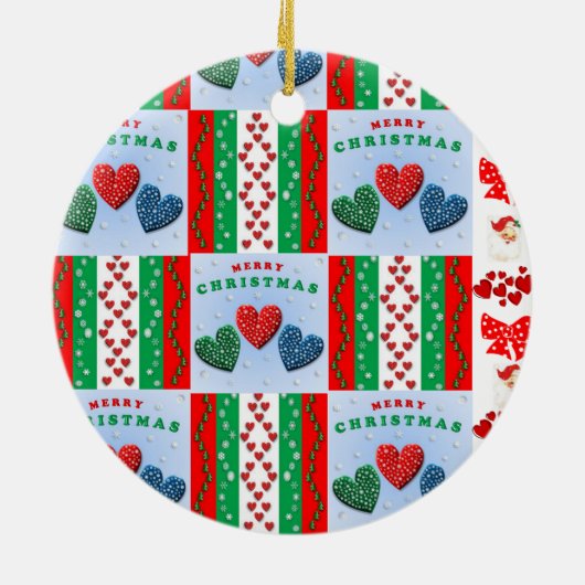 Ornament kerstcirkel, vrolijk kerstfeest (Achterkant)