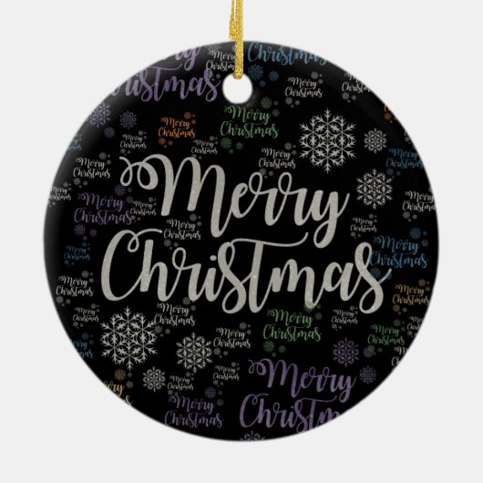 Ornament kerstcirkel, vrolijk kerstfeest (Achterkant)