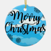 Ornament kerstcirkel, vrolijk kerstfeest (Voorkant)