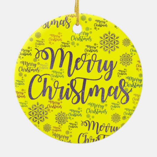 Ornament kerstcirkel, vrolijk kerstfeest (Achterkant)