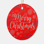 Ornament kerstcirkel, vrolijk kerstfeest (Links)