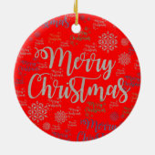 Ornament kerstcirkel, vrolijk kerstfeest (Achterkant)