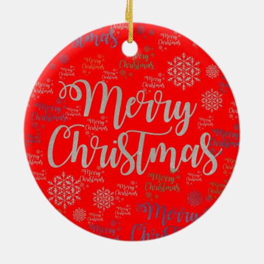 Ornament kerstcirkel, vrolijk kerstfeest (Achterkant)