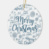 Ornament kerstcirkel, vrolijk kerstfeest (Links)