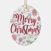 Ornament kerstcirkel, vrolijk kerstfeest (Rechts)