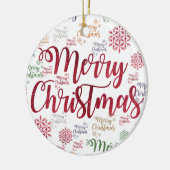 Ornament kerstcirkel, vrolijk kerstfeest (Links)